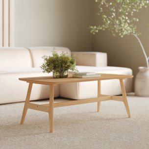 Table basse 120 cm en bois clair - Suly