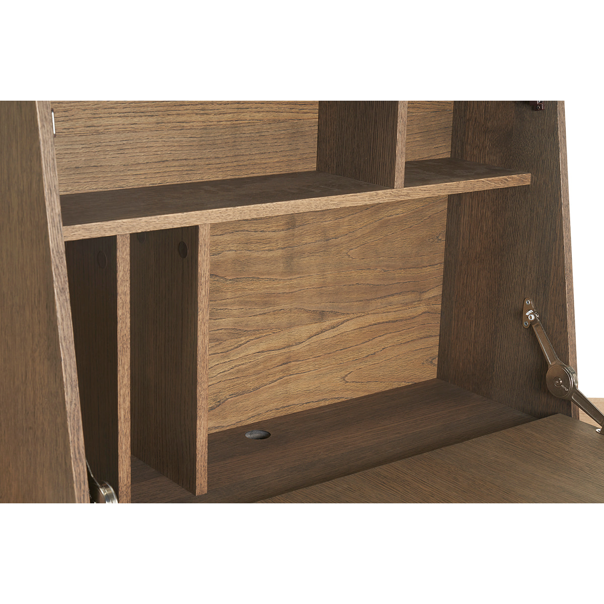 Bureau mural avec rangements en bois foncé L78 cm GABIN