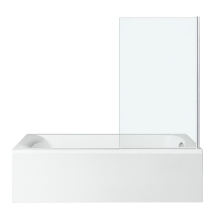 Baignoire Ove + pare bain chromé