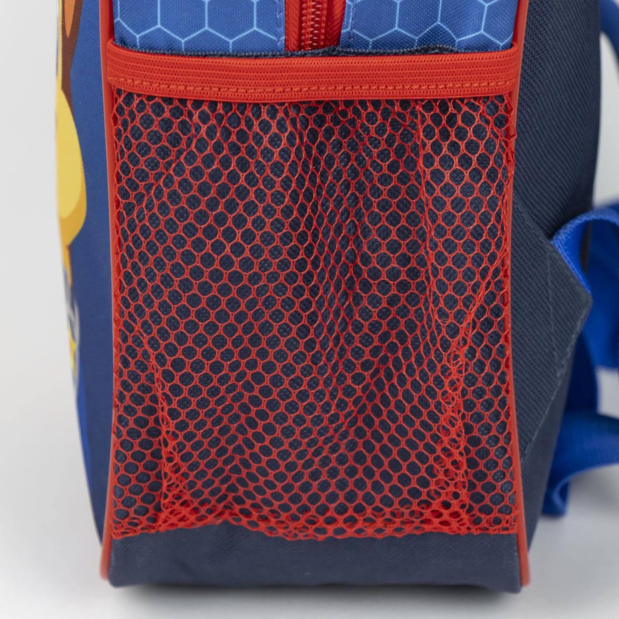 Mochila infantil escolar de la patrulla canina - color azul - 25x20x29 cm - fabricada en poliéster - con cierre de cremallera - estampado de chase y