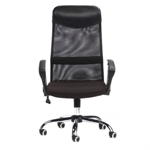 Silla de oficina Mega Negro Polipiel - Negro 3D