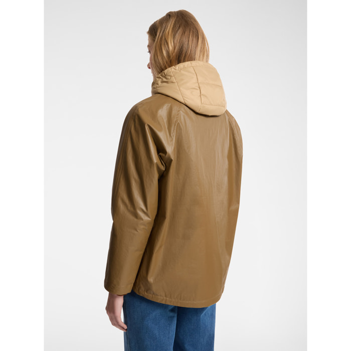 Elena Mirò - Parka de capas de algodón - Beige
