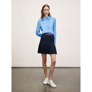 Motivi - Gonna corta in maglia a pieghe - Blu