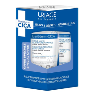 Bariederm - Coffret Crème mains 50ml + Bariéderm CICA Lèvres 15ml