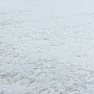 FLUFFY - Tapis shaggy uni à poils longs Blanc