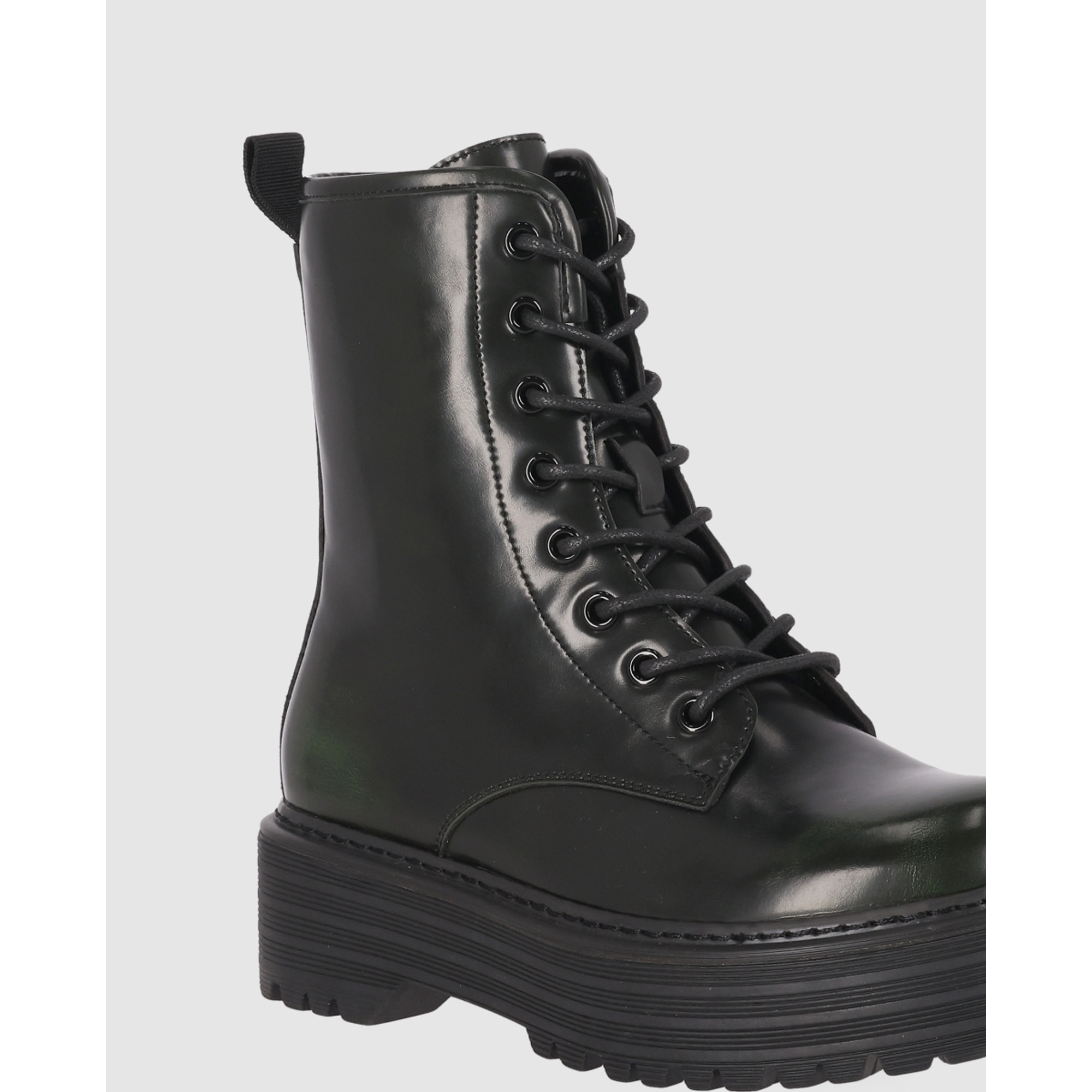 Botines - Verde - Tacón: Bajo