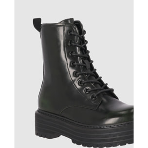 Botines - Verde - Tacón: Bajo