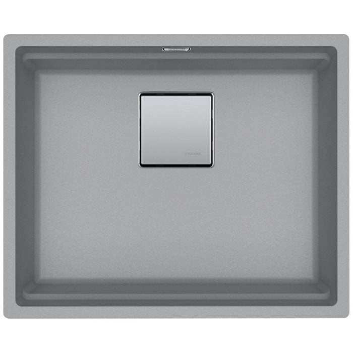 Set Kubus Evier sous plan 56x46cm Fragranit+, Pierre Grise + Mitigeur Grohe Monocommande SuperSteel (125.0512.507-DC1)