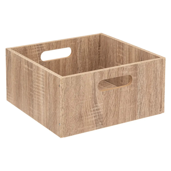 Panier 31x15cm "Mix N' Modul" effet chêne naturel