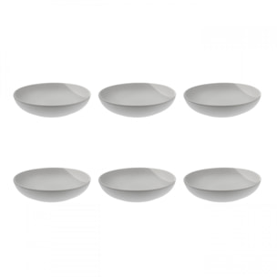 Lot de 6 assiettes creuses, TERRE DE SIENNE