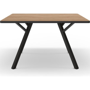 Table à manger carrée effet chêne - BRANN