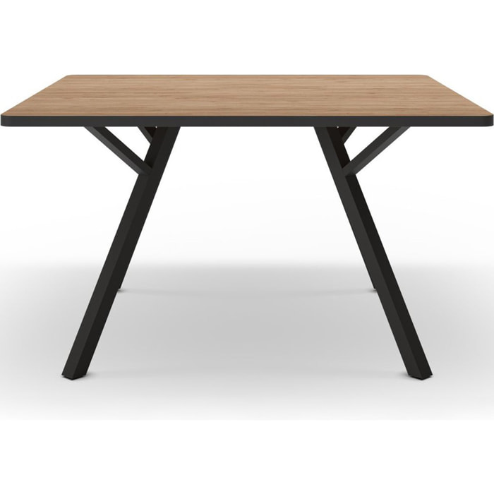 Table à manger carrée effet chêne - BRANN