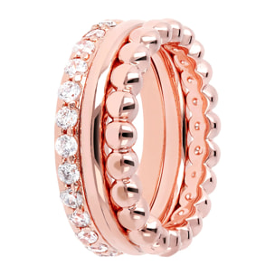 Set di Anelli Fedina con Palline e Cubic Zirconia