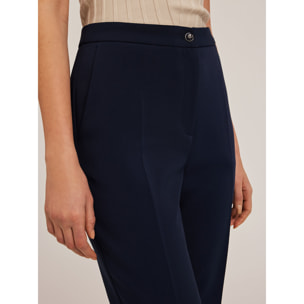 Motivi - Pantalón palazzo con raya planchada - Azul