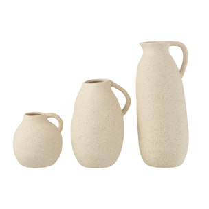 J-Line vase Cruche - céramique - beige - large - 36 cm de hauteur