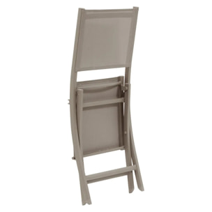 Lot de 4 Chaises de jardin Essentia pliables noisette
