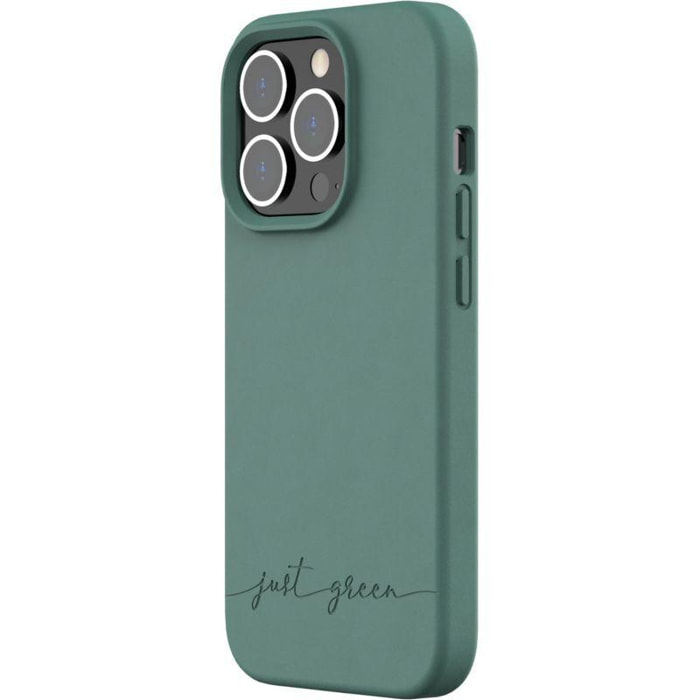 Coque JUST GREEN iPhone 14 Pro BIO vert nuit