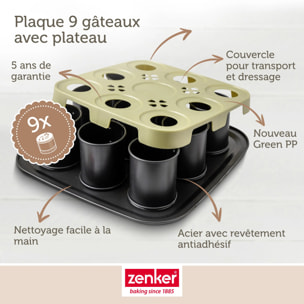 Lot de 2 moules à gâteaux 29/29 cm en acier Zenker Bake Click and Go
