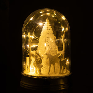 J-Line décoration Cloche Noël - acrylique - blanc - small - LED