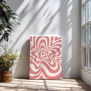Tableau psychédélique rose ondulé Toile imprimée