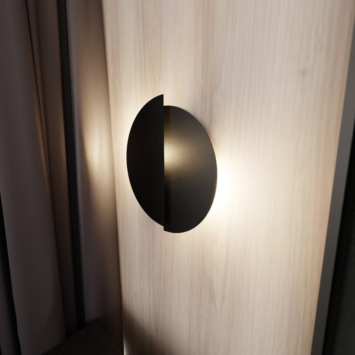 Lampada a parete FORM in acciaio nero