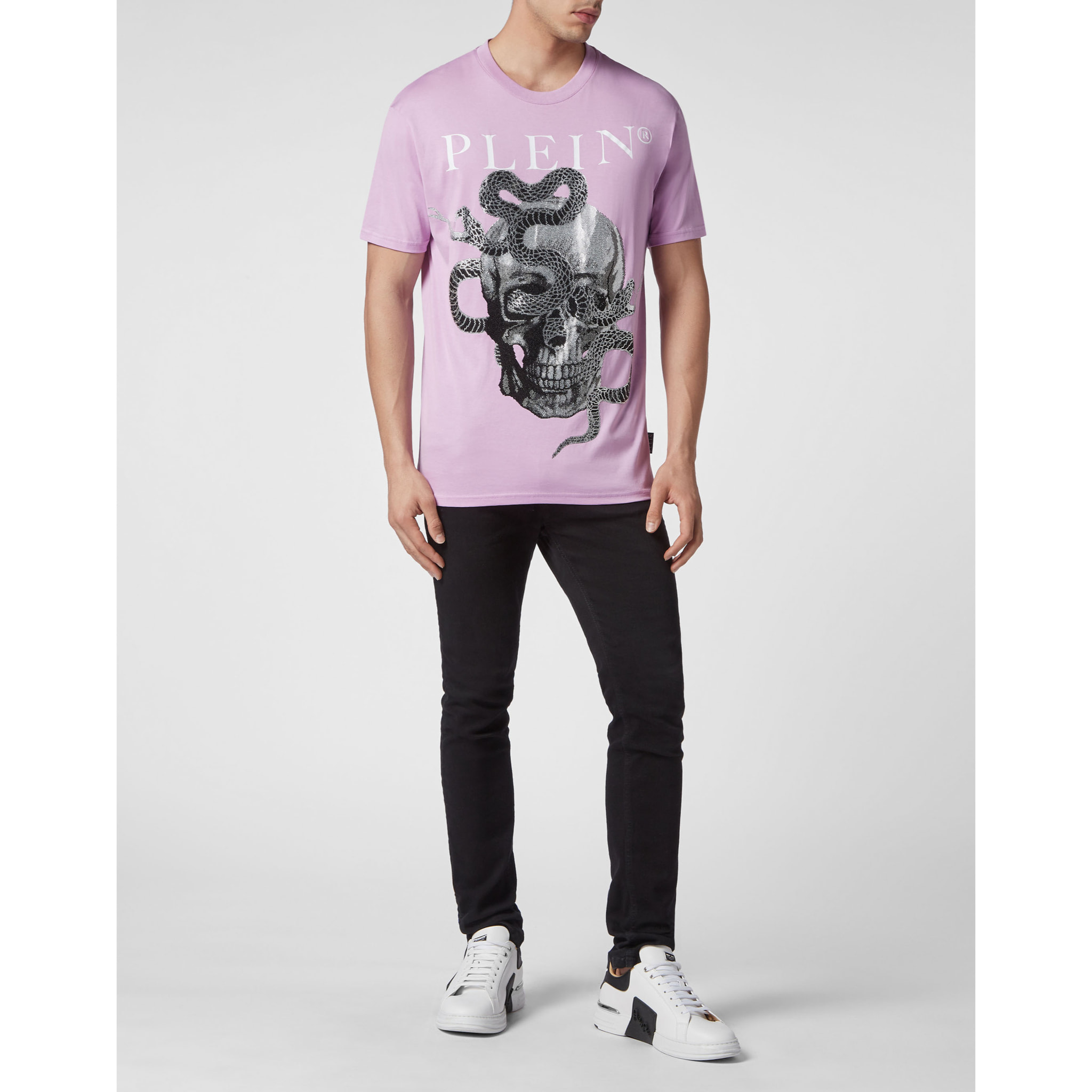 PHILIPP PLEIN T-Shirt Round Neck SNAKE