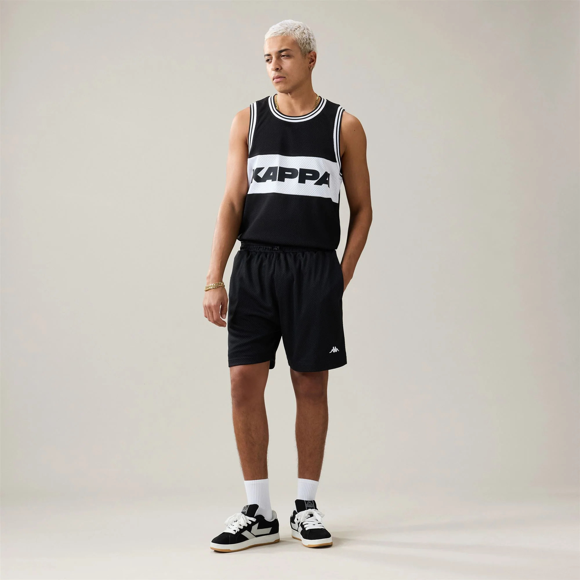 Kappa - Pantalones cortos Hombre Negro - Authentic Sumit