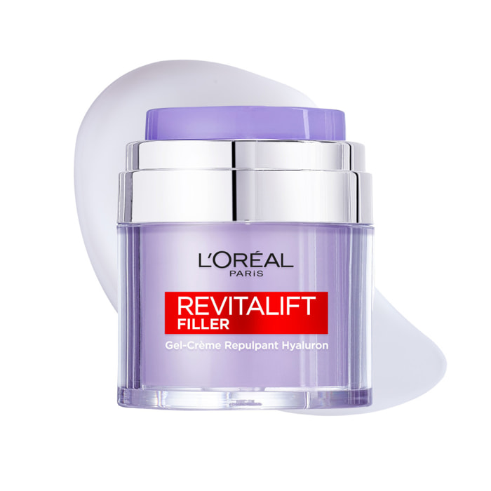 L'Oréal Paris Revitalift Filler Gel-Crème Repulpant Acide Hyaluronique, Céramides, Niacinamide & Glycérine 50 ml