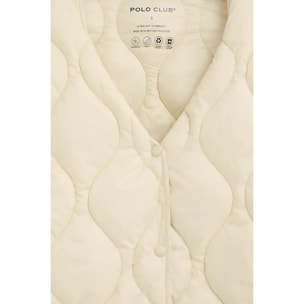 Chaqueta ultraligera Paloma color crema con logo Polo Club