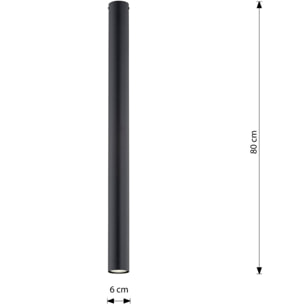 Lampada a sospensione Tecno in acciaio nero opaco