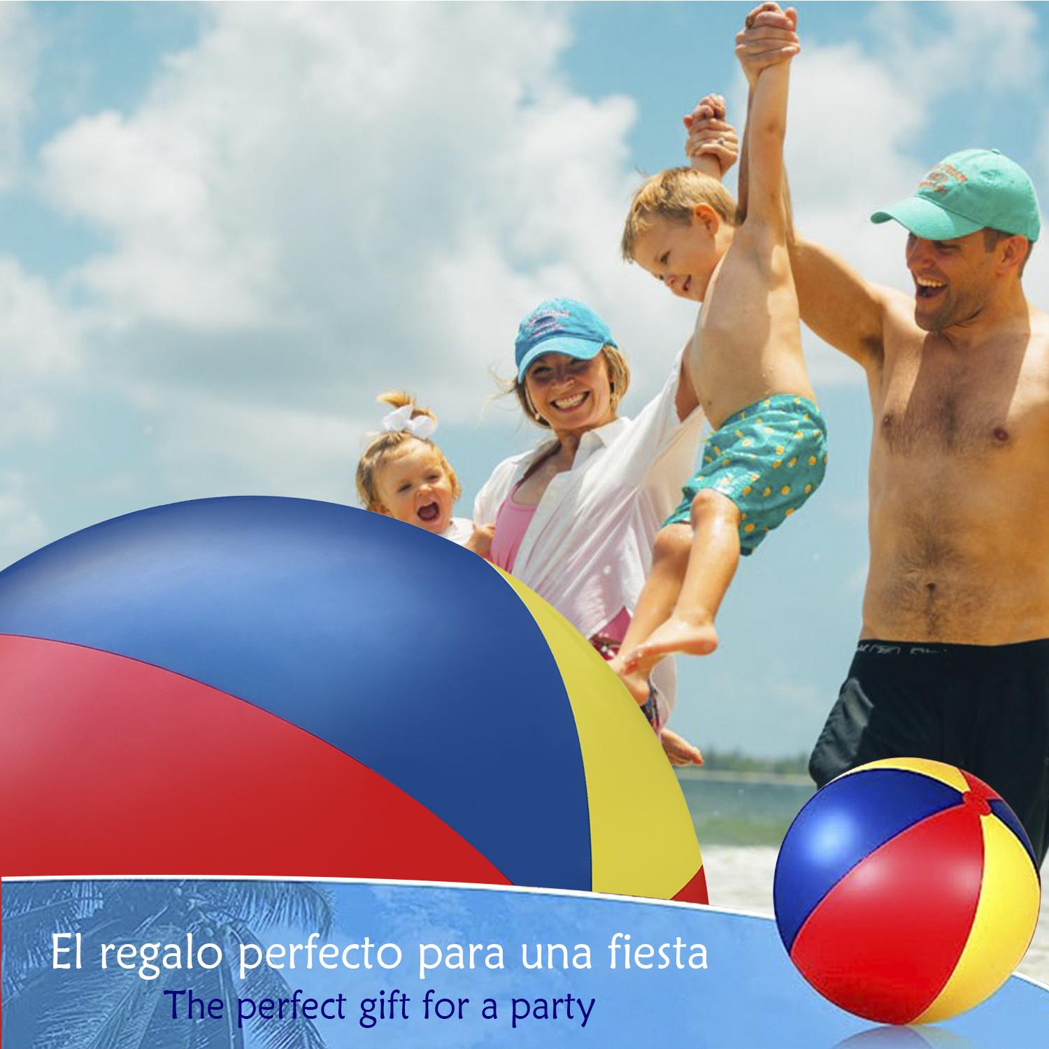 DAM Pelota gigante hinchable tricolor 120cm. 120x120x120 Cm. Color: Multicolor