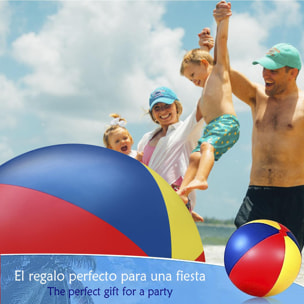 DAM Pelota gigante hinchable tricolor 120cm. 120x120x120 Cm. Color: Multicolor