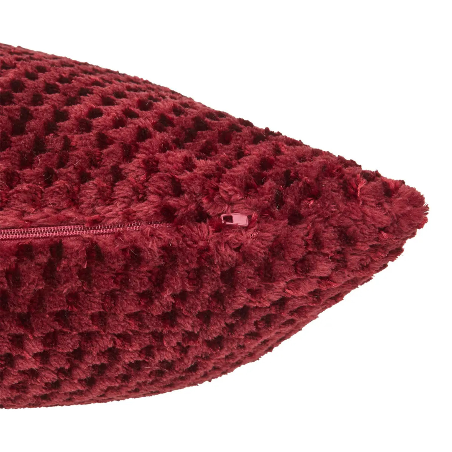 Coussin Lyno rouge grenat 40x40cm