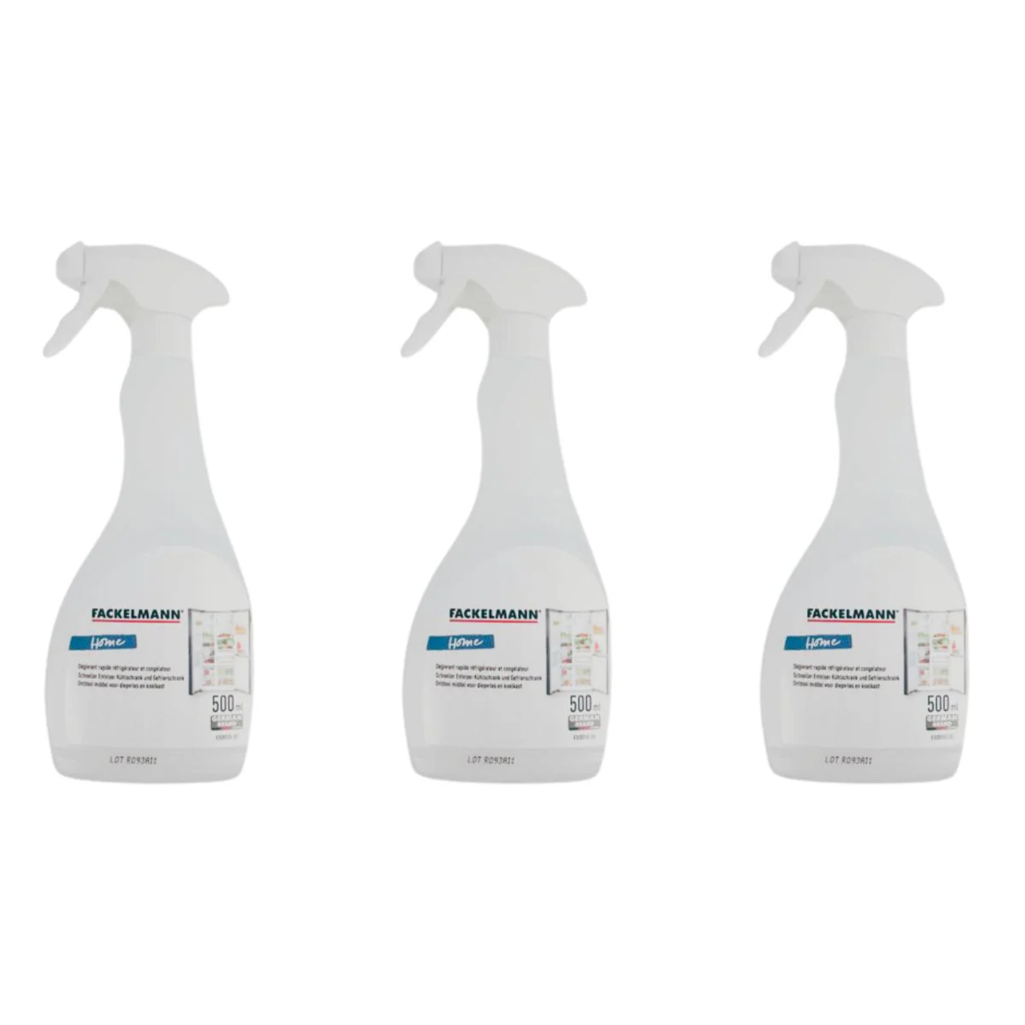 Lot de 3 dégivrants réfrigérateur et congélateur en spray 500 ml Fackelmann