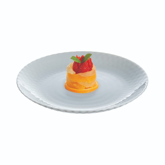 6 assiettes à dessert grises 19 cm Pampille - Luminarc