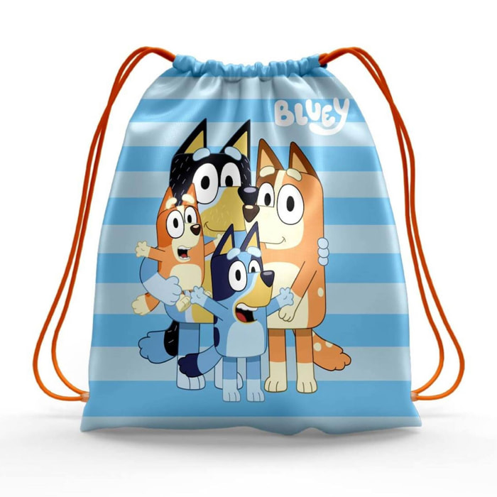 Mochila saquito bluey, bolso, mochila, unisex, azul