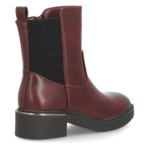 Botines Chelsea de mujer con tacón y detalle metálico