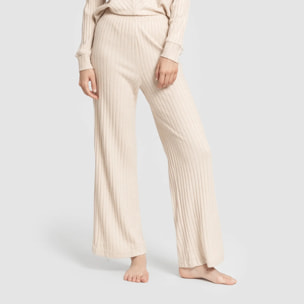 Pantalón largo polyamide canalé mujer