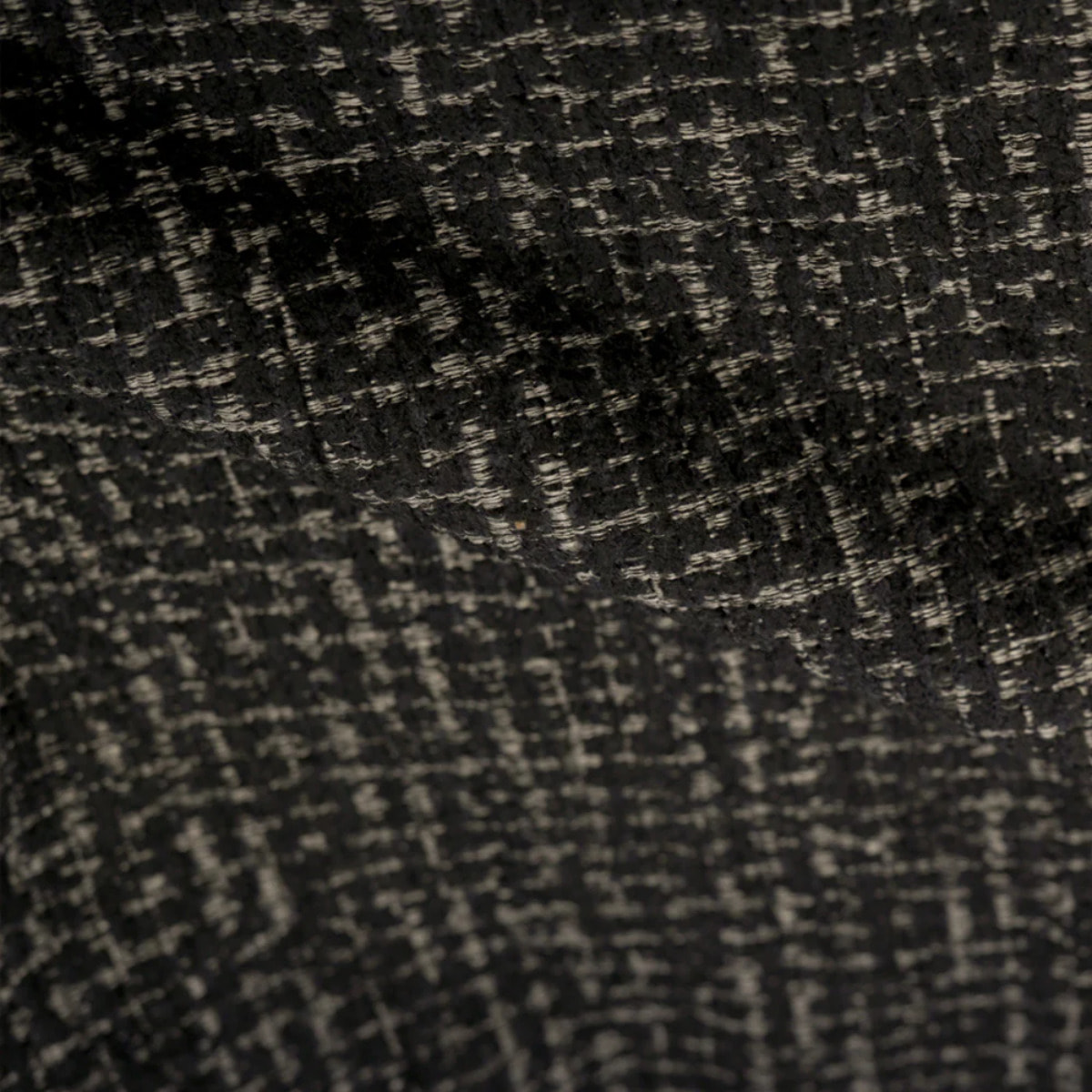 Chaise en tissu texturé noir - Danaë