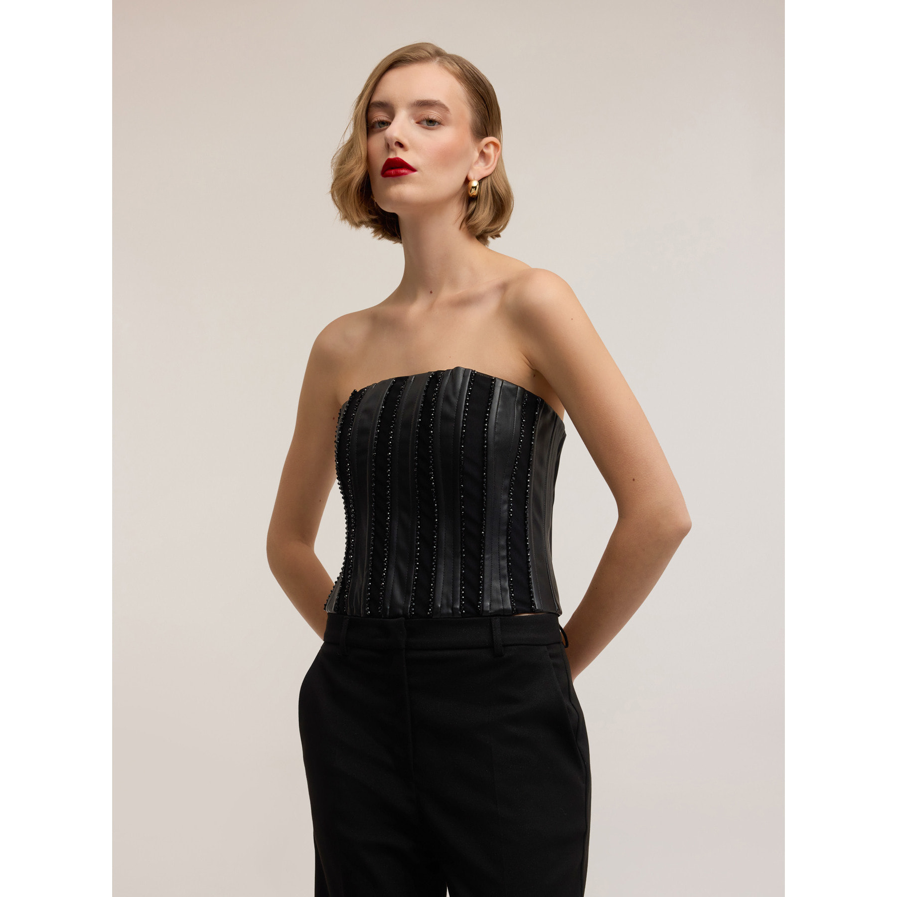 Motivi - Top bustier Smart Couture - Nero