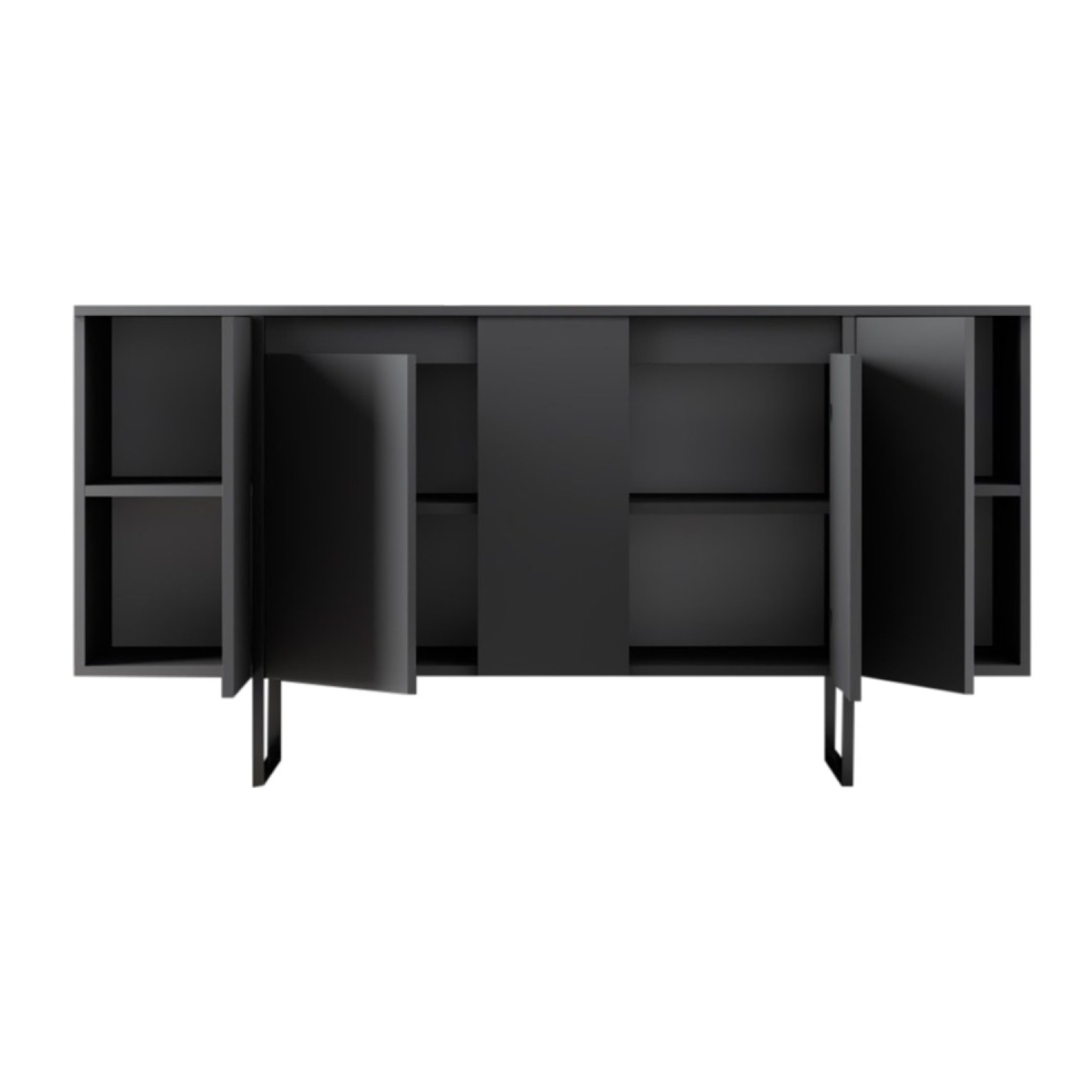 Buffet design noir 4 portes ARTA