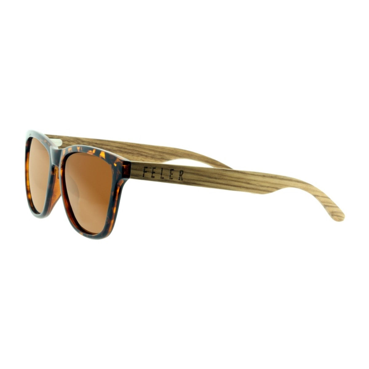 Gafas de Sol Feler 1505-7 - TORTOISE Polarizadas de Madera Unisex 52 mm