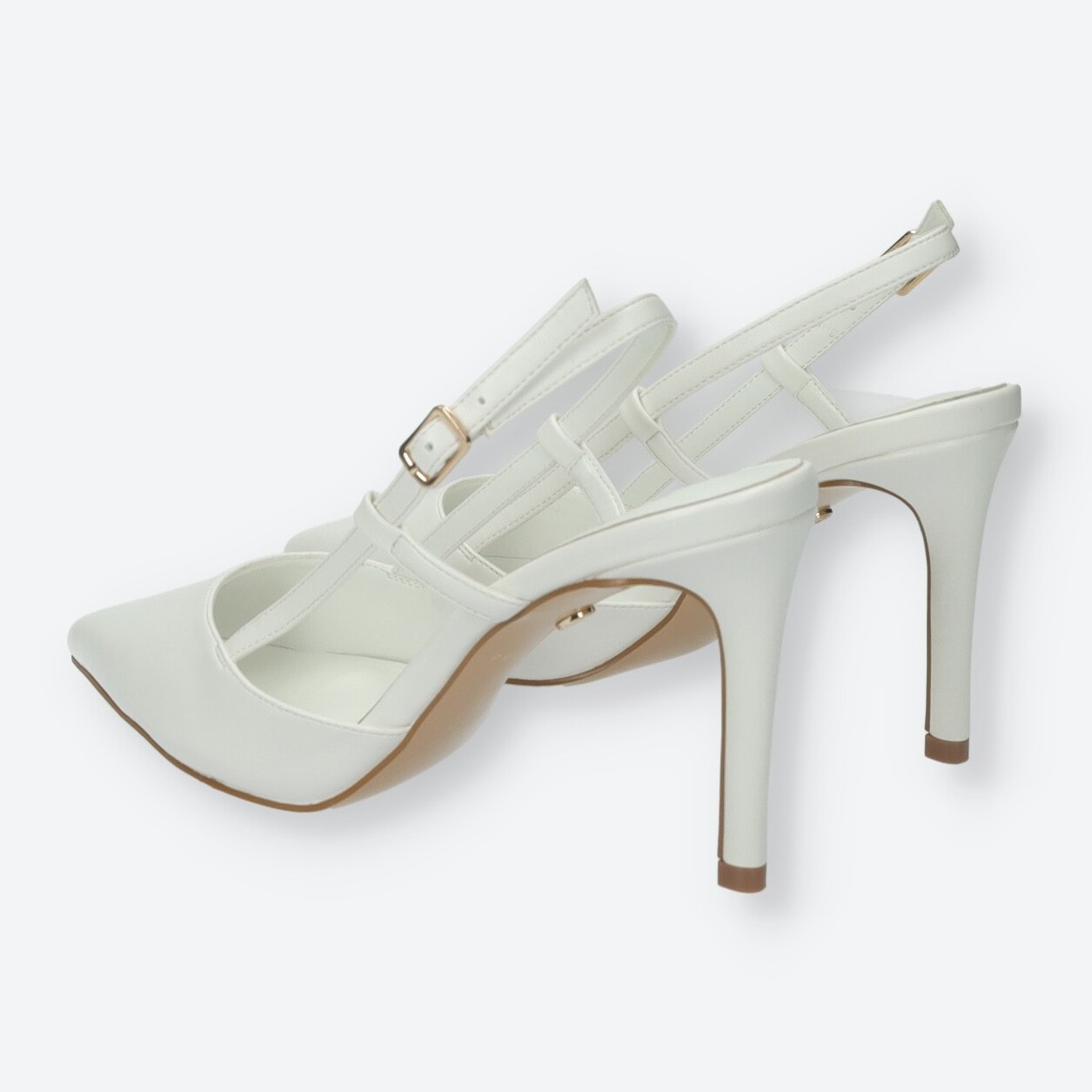 Décolleté sling back Donna Tata Italia Bianco