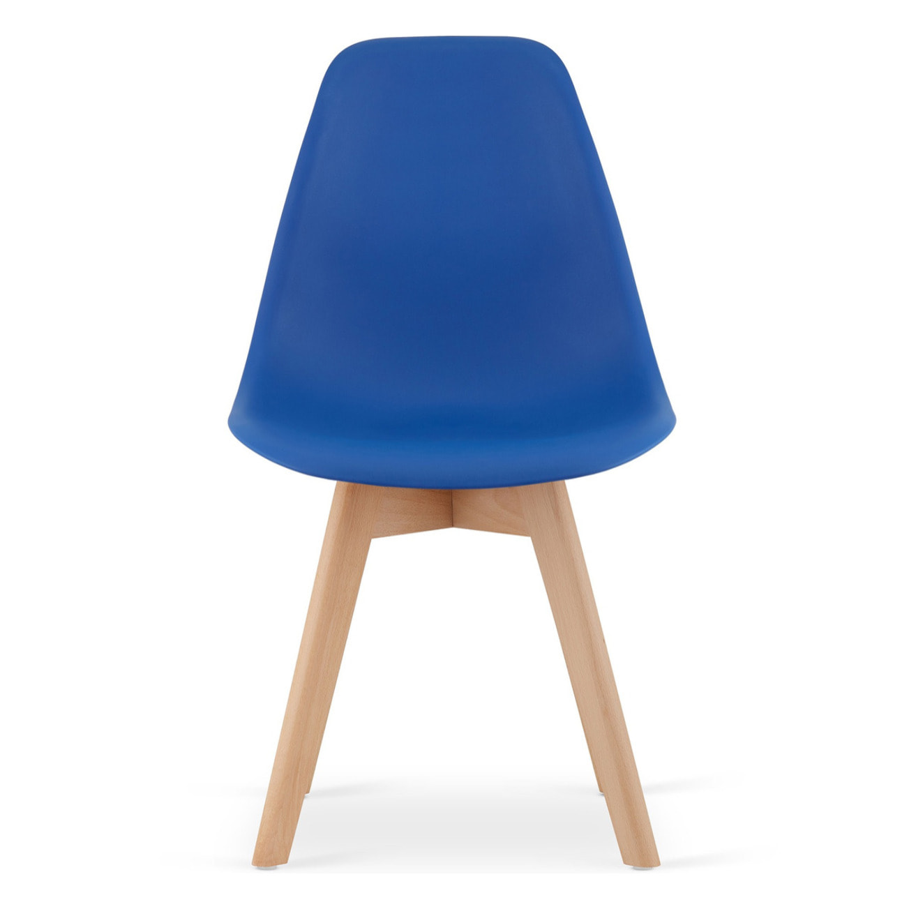 Set di 2 sedie Kito azzurre con gambe in legno di faggio