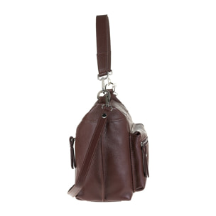 Borsa a spalla da donna Made in Italy - Modello Seraphina - 100% pelle - 35.0 x 23.0 x 20.0 cm