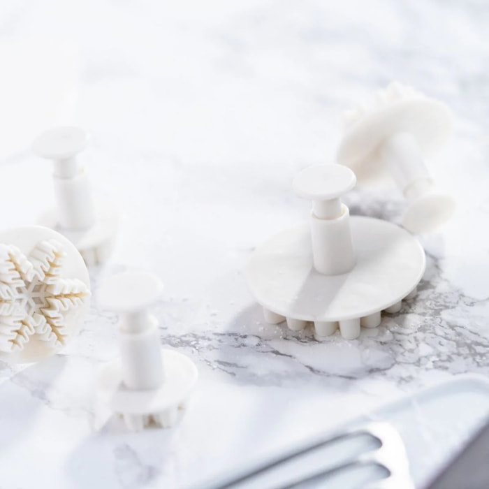 Lot de 3 emporte-pièces de Noël pour pâte à sucre motif flocon de neige Zenker Emporte-pièces
