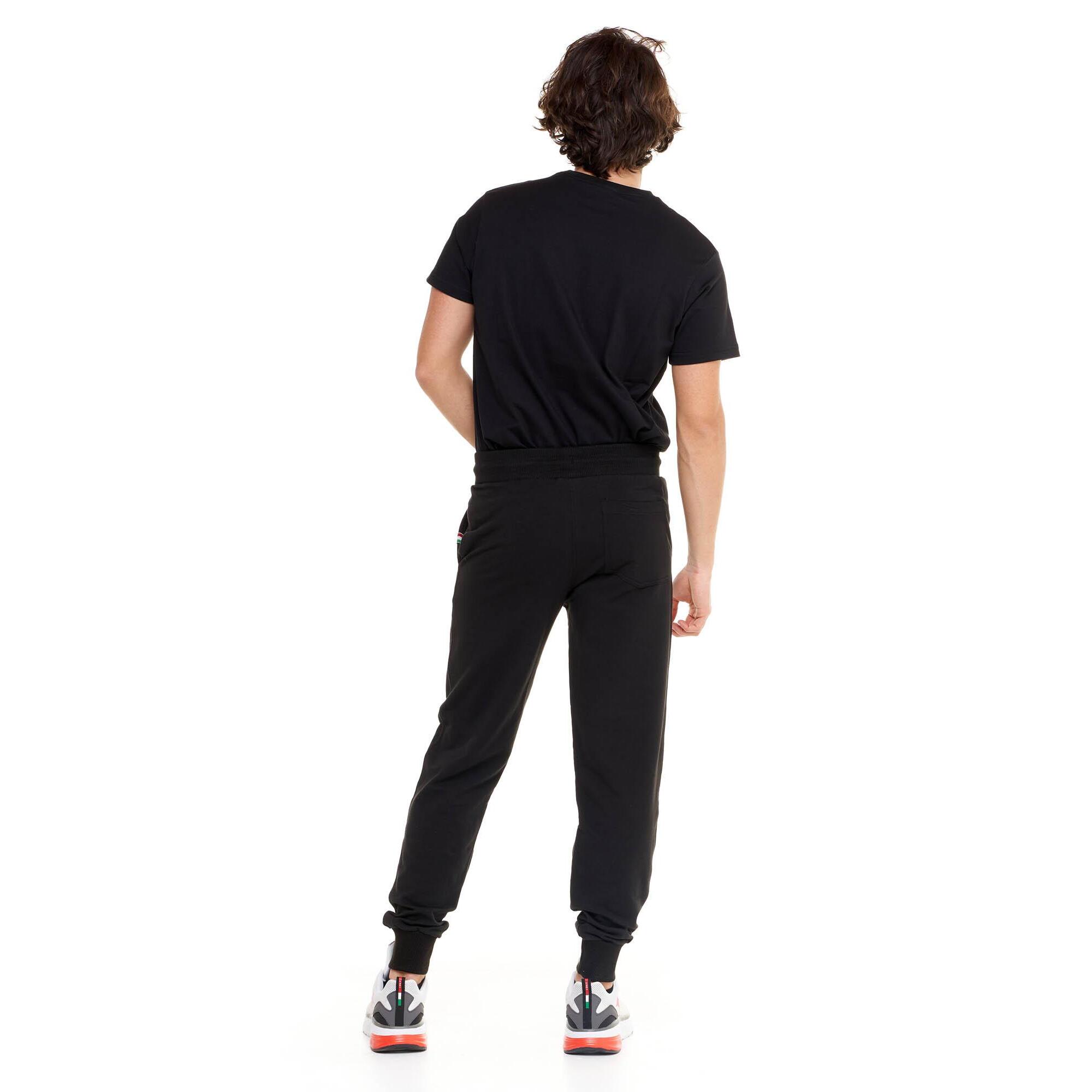 Pantaloni da uomo con logo grande in cotone non garzato Leone Basic