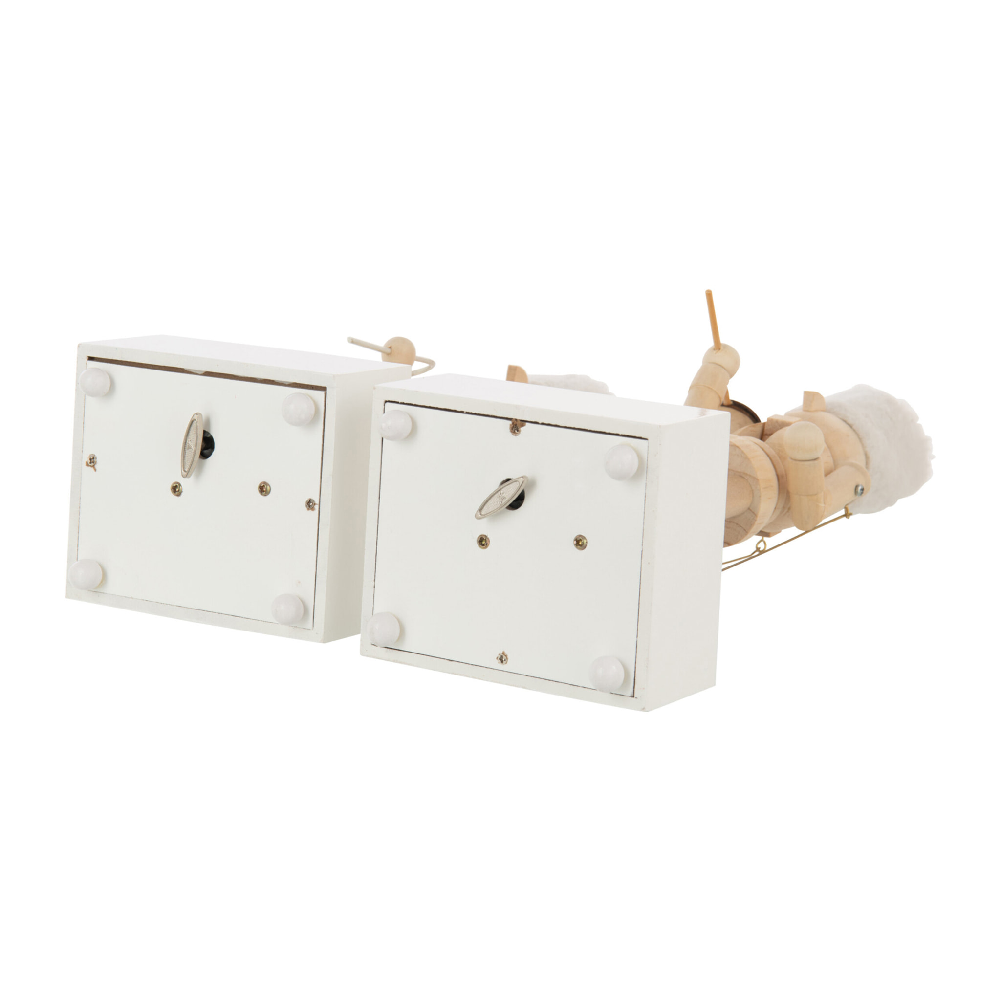 J-Line figurine Casse-Noisette Musique - bois - naturel/blanc - 2 pièces