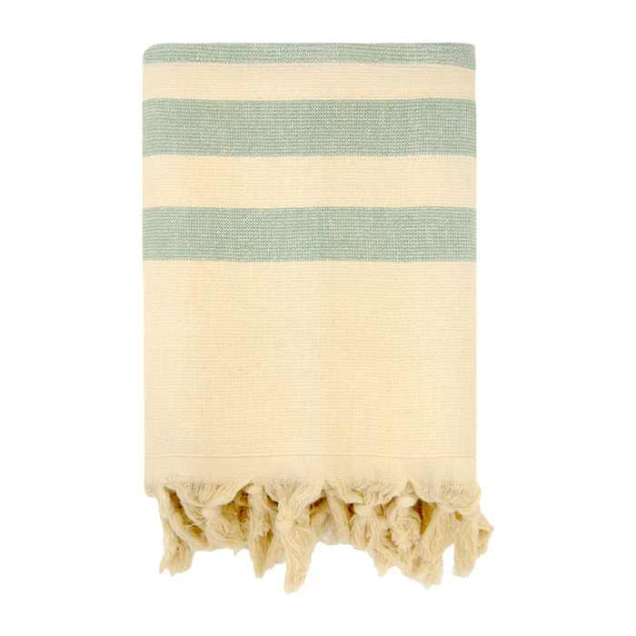 Fouta doublée éponge L - Fidji Fougère - 340g/m²