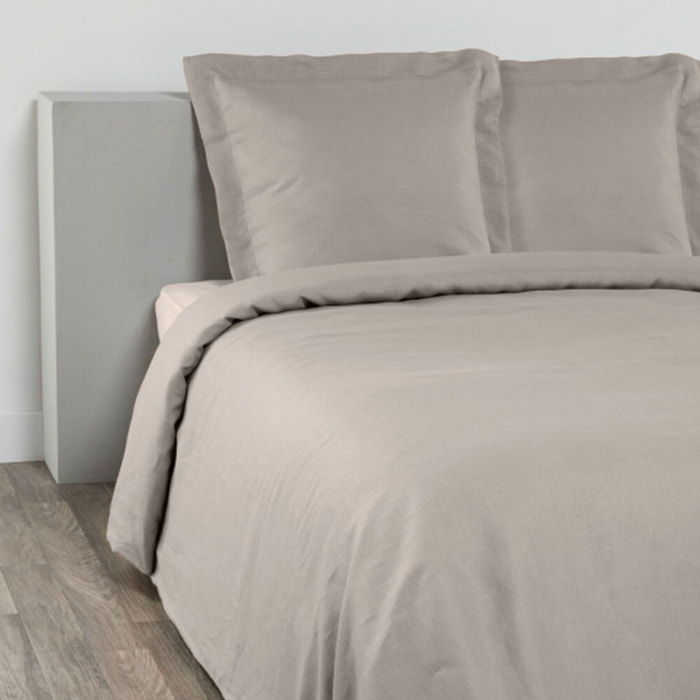 Housse de couette unie en lin, Made in France, CYTHÈRE , Naturel